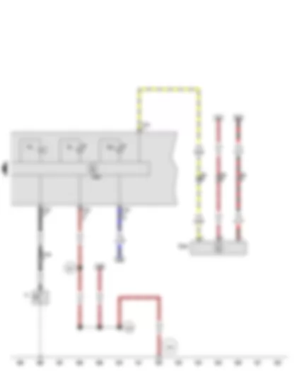 Wiring Diagram  SEAT LEON 2009 - Oil pressure switch - Oil level and oil temperature sender - Buzzer and gong - Control unit in dash panel insert - Oil pressure warning lamp - Oil level warning lamp