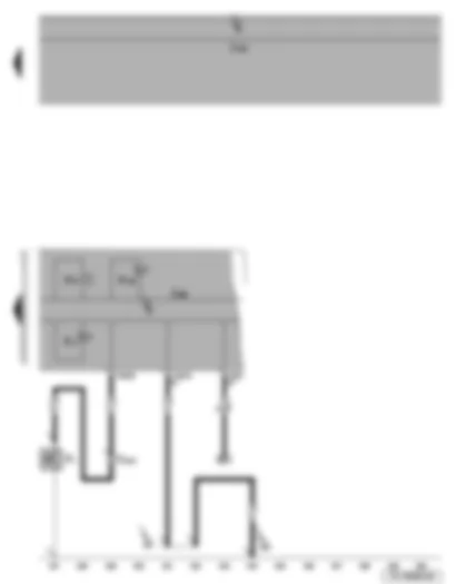 Wiring Diagram  SEAT LEON 2006 - Dash panel insert - oil pressure switch - oil pressure warning lamp - oil level warning lamp - buzzer and gong