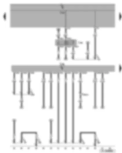 Wiring Diagram  SEAT LEON 2006 - Terminal 50 voltage supply relay - diesel direct injection system control unit