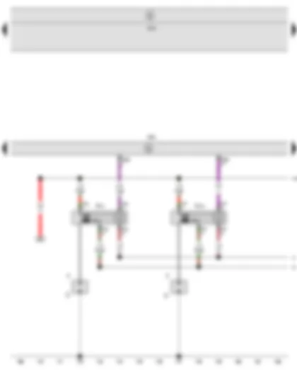 Wiring Diagram  SEAT LEON 2009 - Engine control unit - Ignition coil 1 with output stage - Ignition coil 2 with output stage - Spark plug connector - Spark plugs