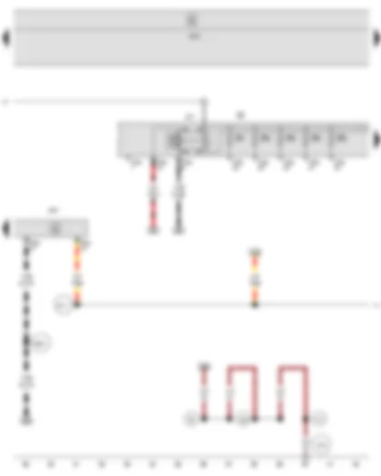 Wiring Diagram  SEAT LEON 2009 - Main relay - Steering column electronics control unit - Fuse holder B