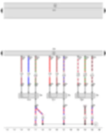 Wiring Diagram  SEAT LEON 2009 - Lambda probe after catalytic converter - Lambda probe 2 after catalytic converter - Lambda probe 3 after catalytic converter - Engine control unit