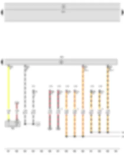 Wiring Diagram  SEAT LEON 2009 - Radiator outlet coolant temperature sender - Engine control unit - Diagnostic connection