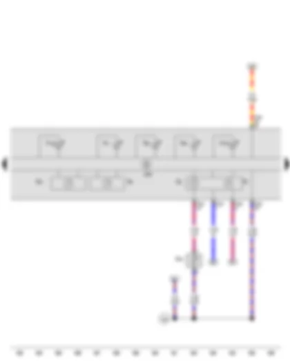Wiring Diagram  SEAT LEON 2009 - Fuel gauge - Coolant temperature gauge - Rev. counter - Speedometer - Coolant shortage indicator sender - Control unit in dash panel insert