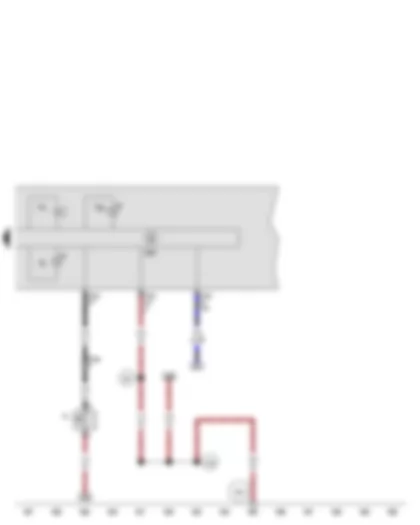 Wiring Diagram  SEAT LEON 2009 - Oil pressure switch - Buzzer and gong - Control unit in dash panel insert - Oil pressure warning lamp - Oil level warning lamp