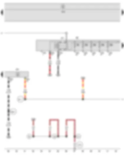 Wiring Diagram  SEAT LEON 2009 - Main relay - Steering column electronics control unit - Fuse holder B