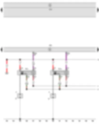 Wiring Diagram  SEAT LEON 2009 - Engine control unit - Ignition coil 1 with output stage - Ignition coil 2 with output stage - Spark plug connector - Spark plugs
