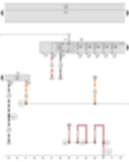 Wiring Diagram  SEAT LEON 2009 - Terminal 30 voltage supply relay - Steering column electronics control unit - Fuse holder B