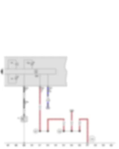 Wiring Diagram  SEAT LEON 2009 - Oil pressure switch - Buzzer and gong - Control unit in dash panel insert - Oil pressure warning lamp - Oil level warning lamp