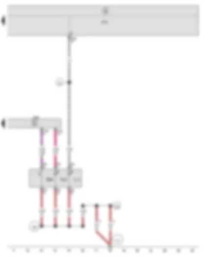 Wiring Diagram  SEAT LEON 2009 - Parking aid button - Parking aid control unit - Parking aid warning lamp - Parking aid switch illumination bulb