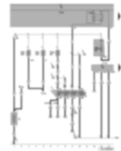 Wiring Diagram  SEAT LEON 2006 - Battery - terminal 15 voltage supply relay 2 - automatic gearbox control unit