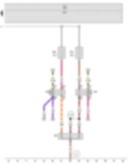 Wiring Diagram  SEAT LEON 2009 - Low heat output relay - High heat output relay - Auxiliary air heater element