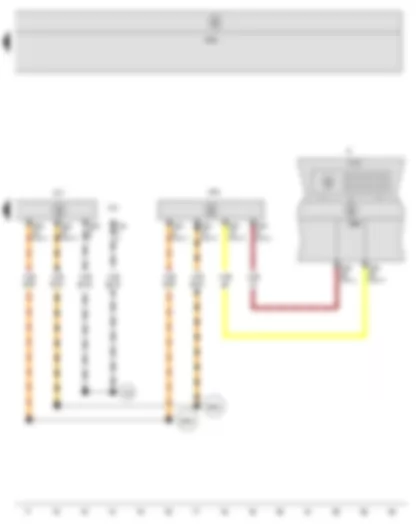 Wiring Diagram  SEAT LEON 2009 - Multifunction indicator - Automatic gearbox control unit - Control unit in dash panel insert - Onboard supply control unit - Data bus diagnostic interface - Dash panel insert