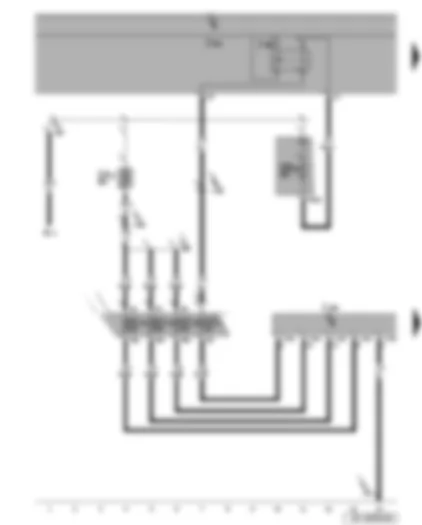 Wiring Diagram  SEAT LEON 2006 - Trailer detector control unit - terminal 15 voltage supply relay 2