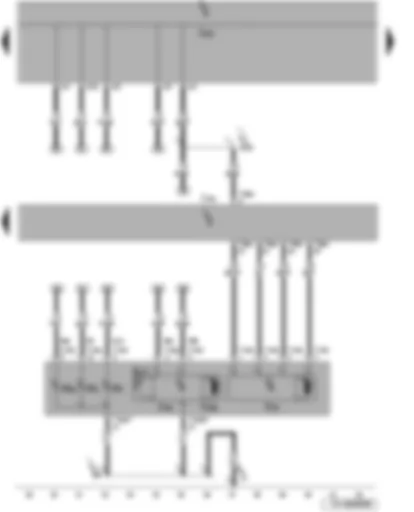 Wiring Diagram  SEAT LEON 2006 - Right dip beam screen - right headlight bulbs - right gas discharge bulb control unit - control unit for headlight range control