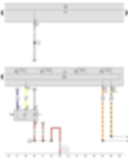 Wiring Diagram  SEAT LEON 2009 - TCS and ESP button - ABS control unit - Onboard supply control unit - Traction control switch illumination bulb - Front right ABS inlet valve - Front right ABS outlet valve - Front left ABS inlet valve - Front left ABS outlet valve