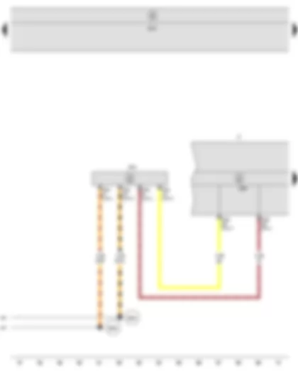 Wiring Diagram  SEAT LEON 2009 - Control unit in dash panel insert - Onboard supply control unit - Data bus diagnostic interface - Dash panel insert