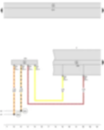 Wiring Diagram  SEAT LEON 2009 - Control unit in dash panel insert - Onboard supply control unit - Data bus diagnostic interface - Dash panel insert