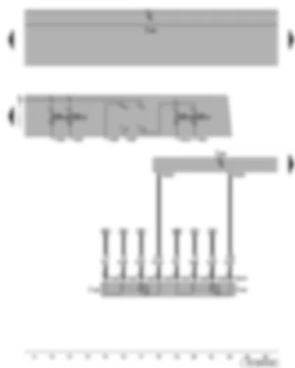 Wiring Diagram  SEAT LEON 2006 - Motronic control unit - circulation pump relay - Motronic current supply relay 2