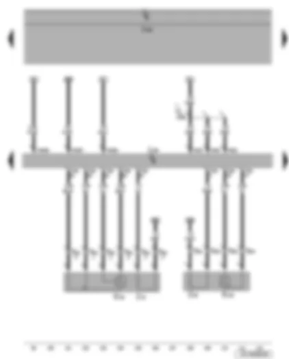 Wiring Diagram  SEAT LEON 2006 - Motronic control unit - lambda probe - lambda probe after catalytic converter