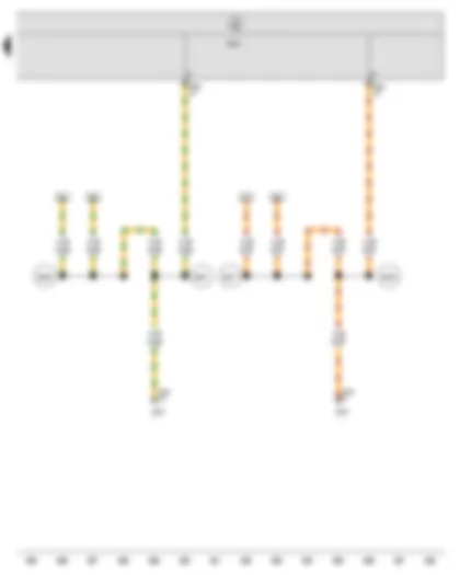 Wiring Diagram  SEAT LEON 2009 - Onboard supply control unit - Data bus diagnostic interface