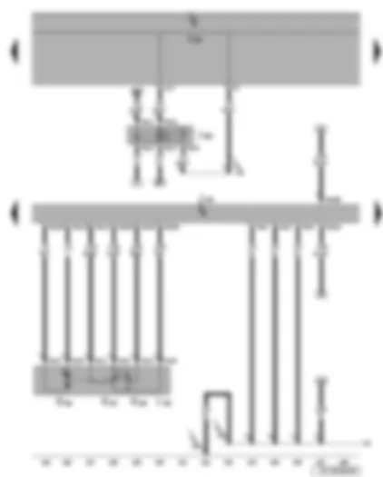 Wiring Diagram  SEAT LEON 2006 - Motronic control unit - terminal 50 voltage supply relay - throttle valve module - throttle valve drive for electric throttle - throttle valve drive angle sender 1 for electric throttle - throttle valve drive angle sender 2 for electric throttle