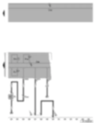 Wiring Diagram  SEAT LEON 2006 - Dash panel insert - oil pressure switch - oil pressure warning lamp - oil level warning lamp - buzzer and gong