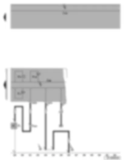 Wiring Diagram  SEAT LEON 2006 - Dash panel insert - oil pressure switch - oil pressure warning lamp - oil level warning lamp - buzzer and gong