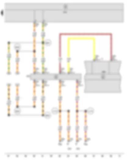 Wiring Diagram  SEAT LEON 2009 - Control unit in dash panel insert - Data bus diagnostic interface - Dash panel insert