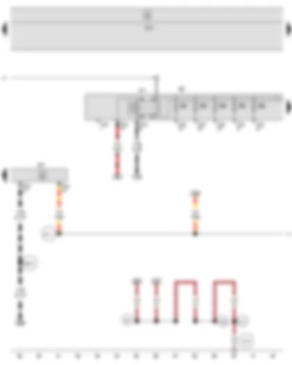 Wiring Diagram  SEAT LEON 2010 - Main relay - Steering column electronics control unit - Fuse holder B