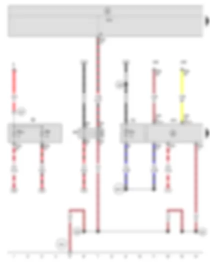 Wiring Diagram  SEAT LEON 2010 - Onboard supply control unit - Data bus diagnostic interface - Terminal 15 voltage supply relay 2