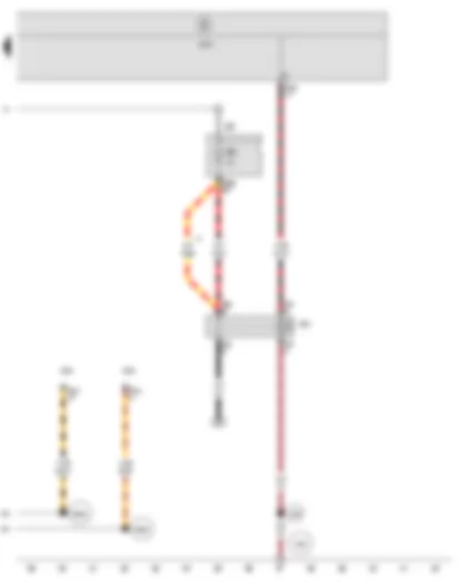 Wiring Diagram  SEAT LEON 2011 - Onboard supply control unit - Terminal 15 voltage supply relay 2