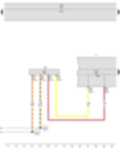 Wiring Diagram  SEAT LEON 2011 - Control unit in dash panel insert - Onboard supply control unit - Data bus diagnostic interface - Dash panel insert