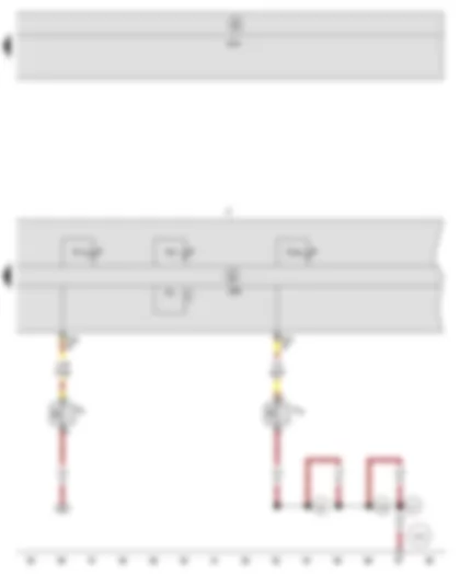 Wiring Diagram  SEAT LEON 2011 - Handbrake warning switch - Brake fluid level warning contact - Buzzer and gong - Control unit in dash panel insert - Onboard supply control unit - Dash panel insert - ABS warning lamp - Brake system warning lamp - ESP and TCS warning lamp