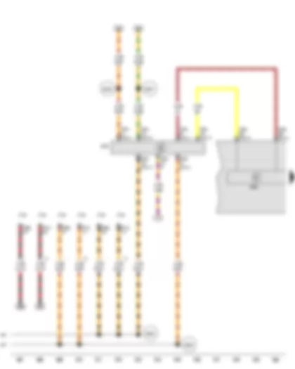 Wiring Diagram  SEAT LEON 2010 - Control unit in dash panel insert - Data bus diagnostic interface