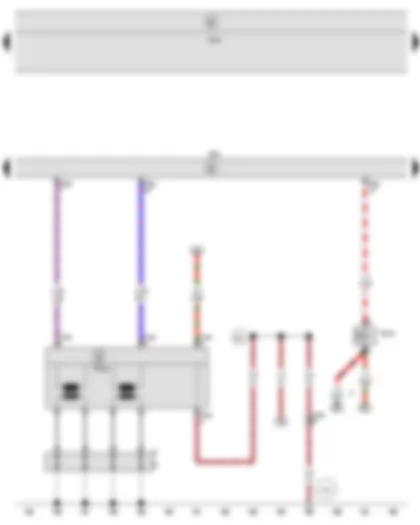 Wiring Diagram  SEAT LEON 2013 - Onboard supply control unit - Engine control unit - Ignition transformer - Fuel pressure regulating valve - Spark plug connector - Spark plugs