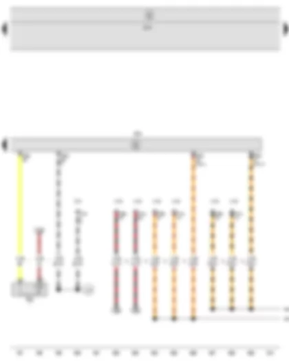 Wiring Diagram  SEAT LEON 2012 - Radiator outlet coolant temperature sender - Onboard supply control unit - Engine control unit