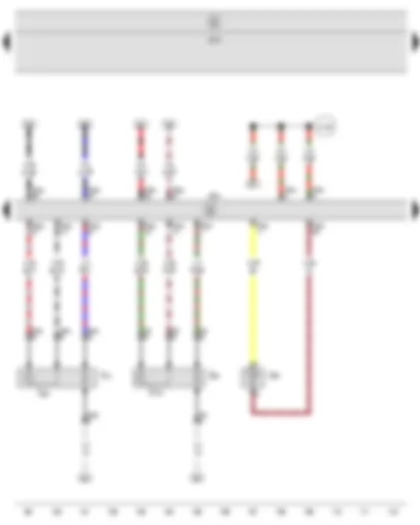 Wiring Diagram  SEAT LEON 2011 - Lambda probe - Radiator outlet coolant temperature sender - Lambda probe after catalytic converter - Engine control unit