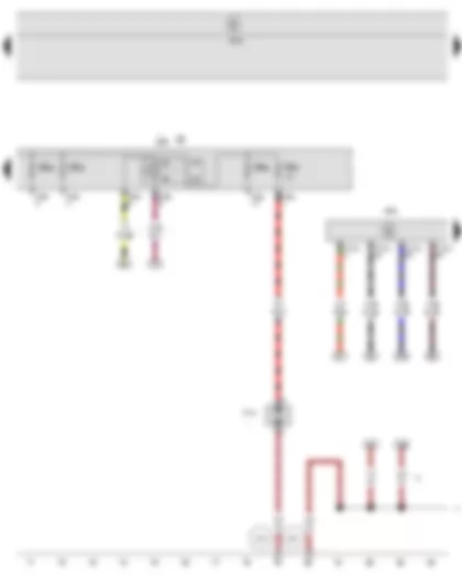 Wiring Diagram  SEAT LEON 2011 - Secondary air pump relay - Onboard supply control unit - Engine control unit - Fuse holder B - Secondary air pump motor