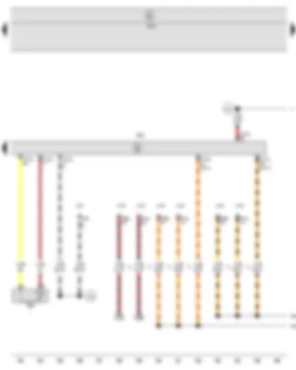 Wiring Diagram  SEAT LEON 2011 - Radiator outlet coolant temperature sender - Onboard supply control unit - Engine control unit