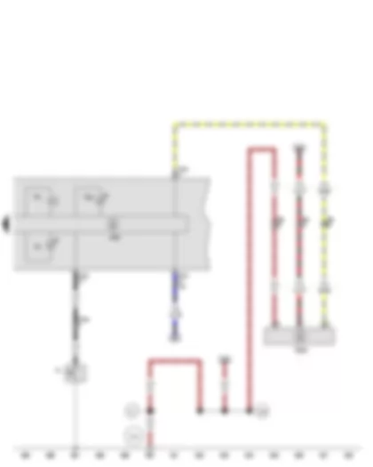 Wiring Diagram  SEAT LEON 2011 - Oil pressure switch - Oil level and oil temperature sender - Buzzer and gong - Control unit in dash panel insert - Oil pressure warning lamp - Oil level warning lamp