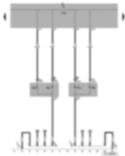Wiring Diagram  SEAT LEON 2008 - Rear brake light bulbs - rear turn signal bulbs - onboard supply control unit