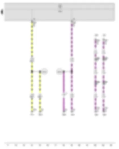 Wiring Diagram  SEAT LEON 2011 - Rain and light sensor - Alarm horn - Wiper motor control unit - Onboard supply control unit