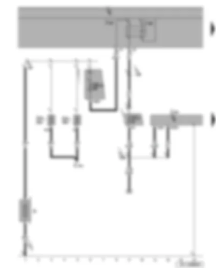 Wiring Diagram  SEAT LEON 2008 - Battery - terminal 15 voltage supply relay 2 - airbag control unit