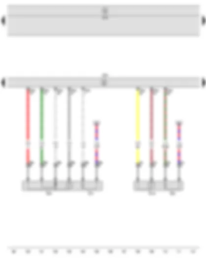 Wiring Diagram  SEAT LEON 2012 - Lambda probe - Lambda probe after catalytic converter - Onboard supply control unit - Engine control unit - Lambda probe heater - Lambda probe 1 heater after catalytic converter