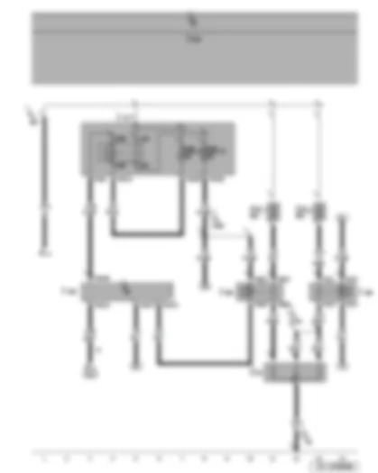Wiring Diagram  SEAT LEON 2010 - Auxiliary air heater element - high heat output relay - low heat output relay - diesel direct injection system control unit