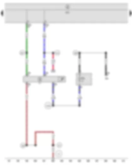 Wiring Diagram  SEAT LEON 2011 - Onboard supply control unit - Automatic anti-dazzle interior mirror