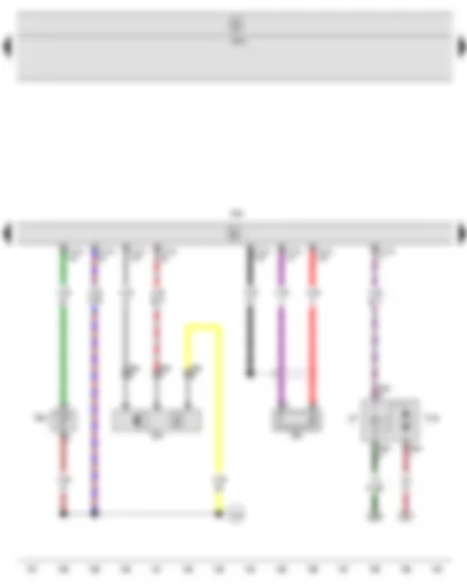 Wiring Diagram  SEAT LEON 2012 - Hall sender - Knock sensor 1 - Coolant temperature sender - Onboard supply control unit - Engine control unit