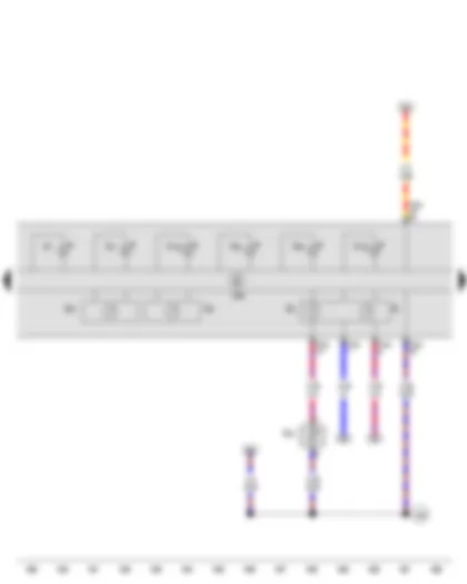 Wiring Diagram  SEAT LEON 2012 - Fuel gauge - Coolant temperature gauge - Rev. counter - Speedometer - Coolant shortage indicator sender - Control unit in dash panel insert