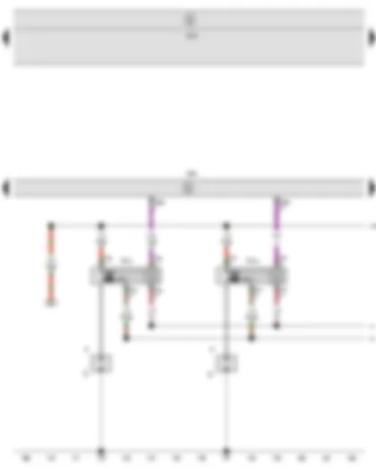 Wiring Diagram  SEAT LEON 2013 - Engine control unit - Ignition coil 1 with output stage - Ignition coil 2 with output stage - Spark plug connector - Spark plugs